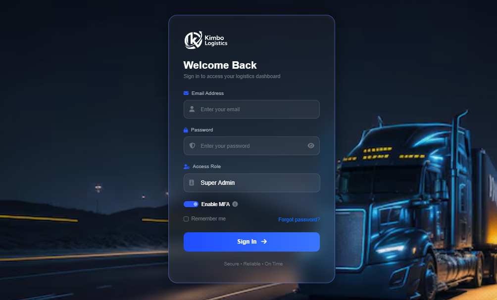 Kimbo Logistics Portal